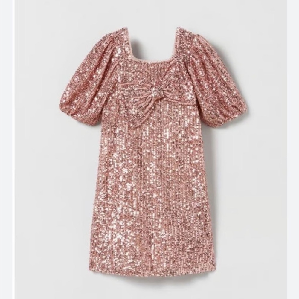 Zara Pink Sequin Kids Formal Dress